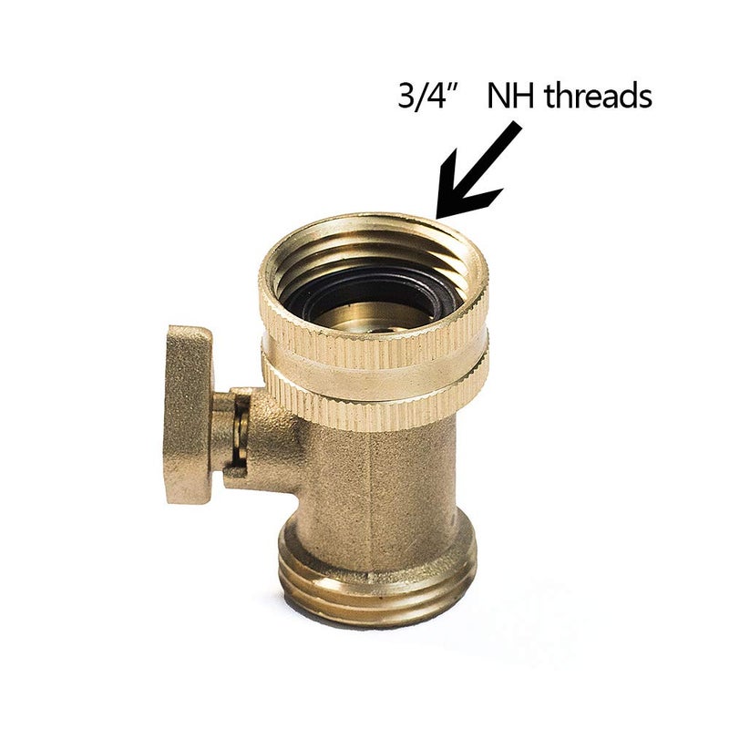 HQMPC Heavy Duty Brass Shut Off , Brass Water hose valve On/Off valve garden hose Connector (2PCS) +4 Extra Pressure Washers - Image 3